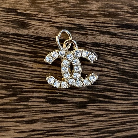 Jewelry - CHANEL Swarovski Charm Zipper Pull with 18k Gold Necklace